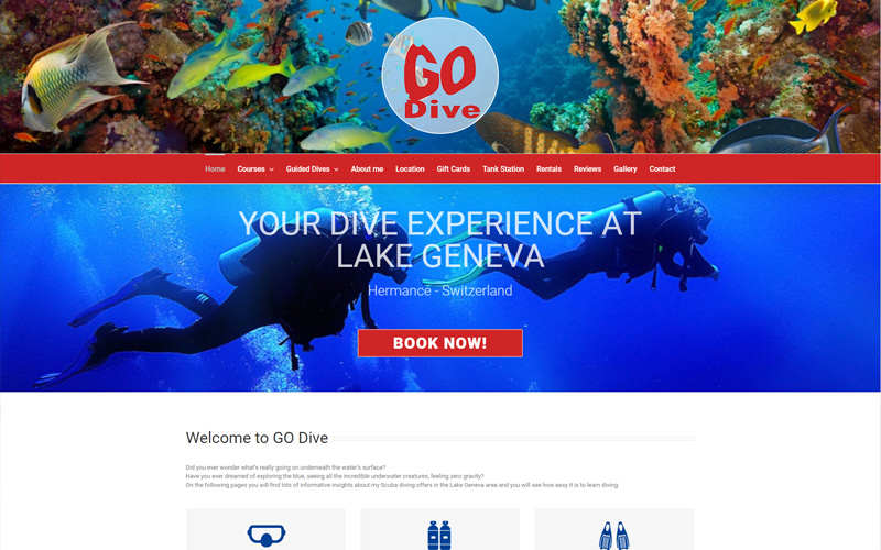 go-dive.ch Screenshot